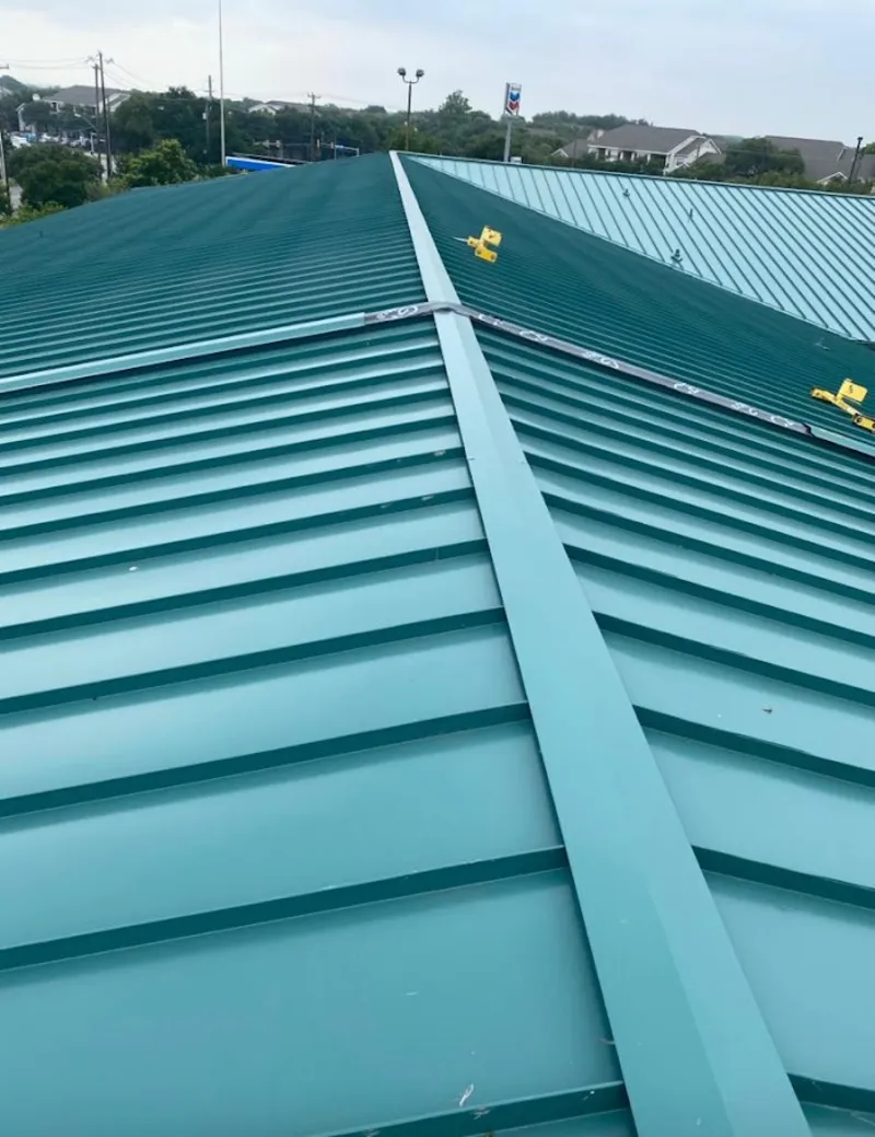 Green commercial metal roof ridge and valley for Metal Roof Repair in West Valley City